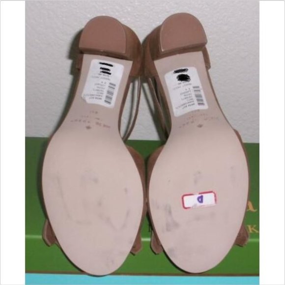 Kate Spade Suede Kiltie Fringe Block Heel 8 - Picture 6 of 12